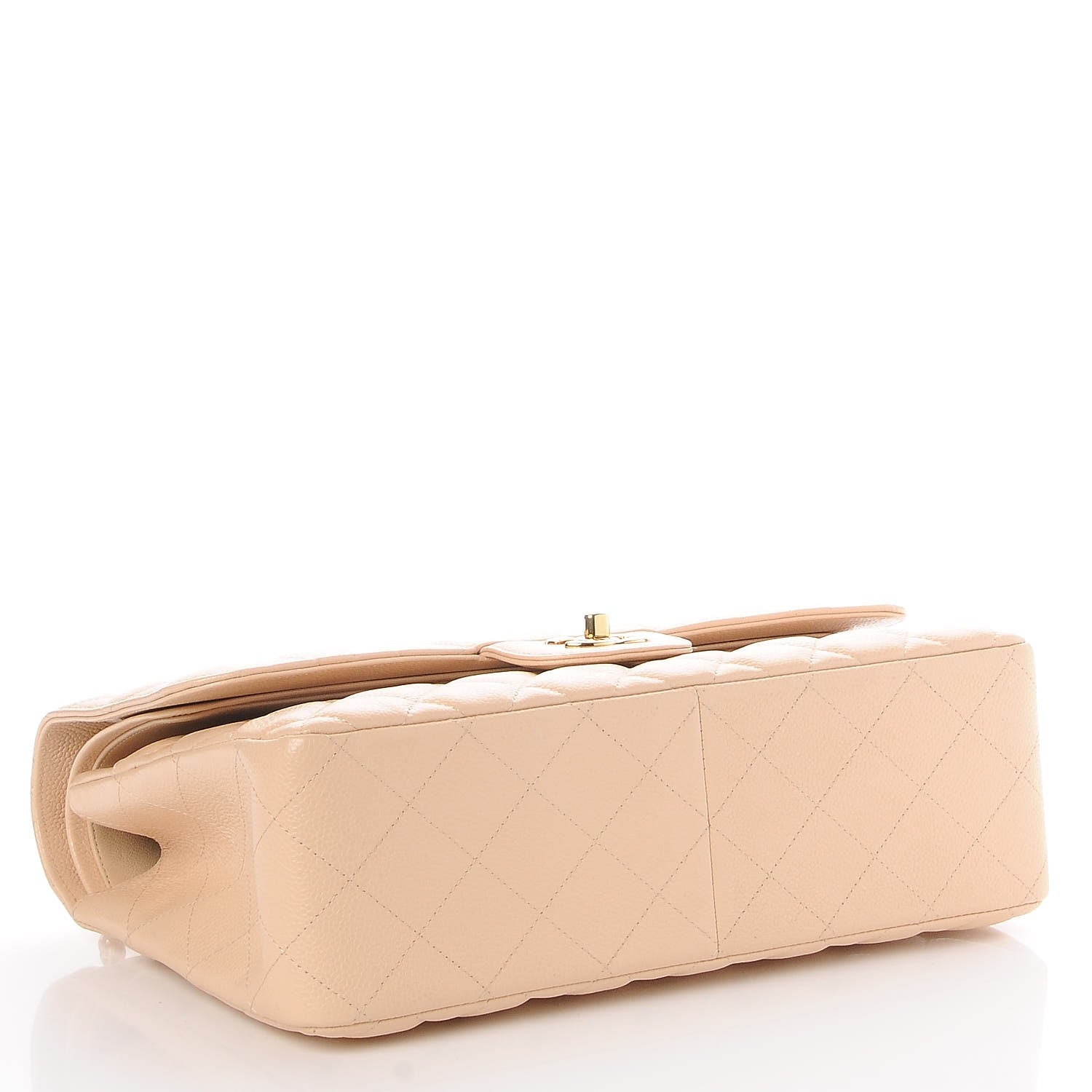 Chanel Caviar Quilted Jumbo Double Flap Beige Clair 5 of 10