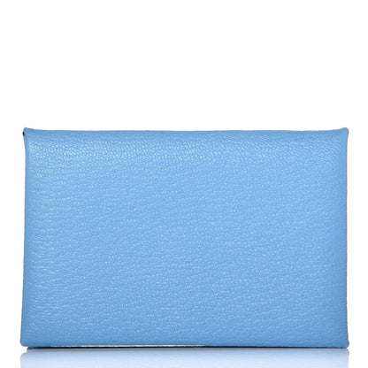 Hermes Chevre Mysore Calvi Card Case Bleu Celeste 1 of 8