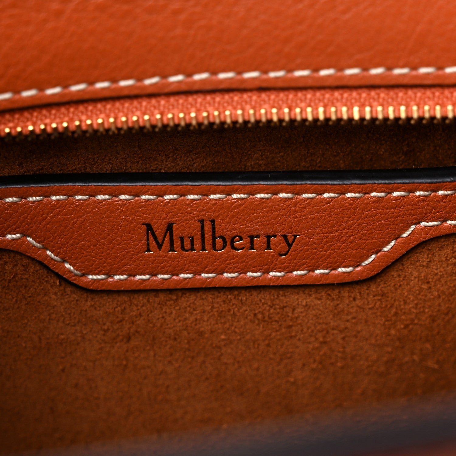 Mulberry Small Classic Grain Mini Zipped Bayswater Chestnut 6 of 13