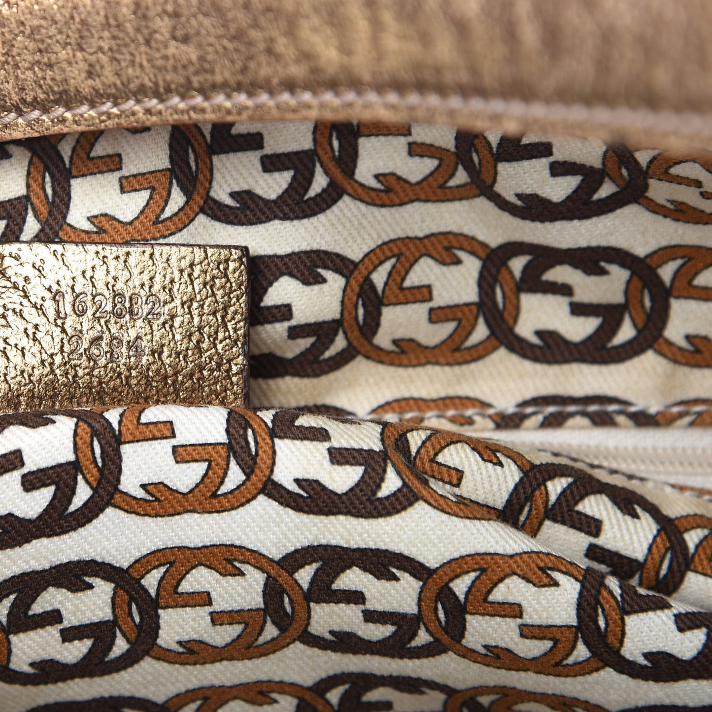 Monogram Large Princy Hobo Metallic Bronze
