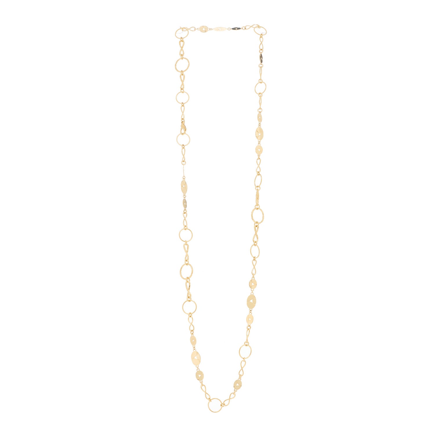 John Hardy 18K Yellow Gold Kali Round Link Infinity Necklace 4 of 5