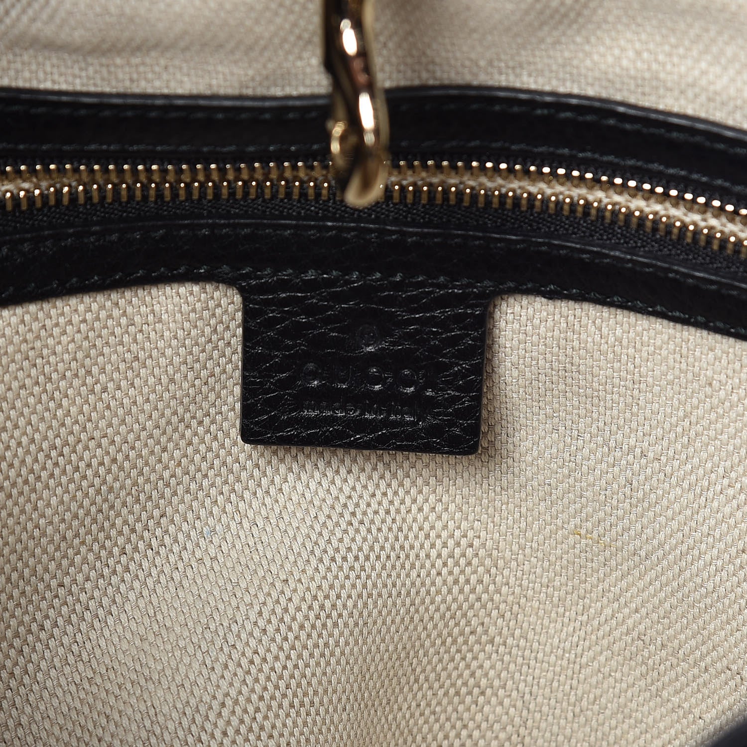 Gucci Pebbled Calfskin Large Soho Chain Shoulder Bag Black 6 of 13