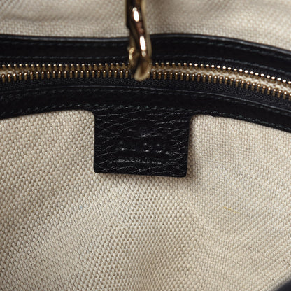 Gucci Pebbled Calfskin Large Soho Chain Shoulder Bag Black 6 of 13