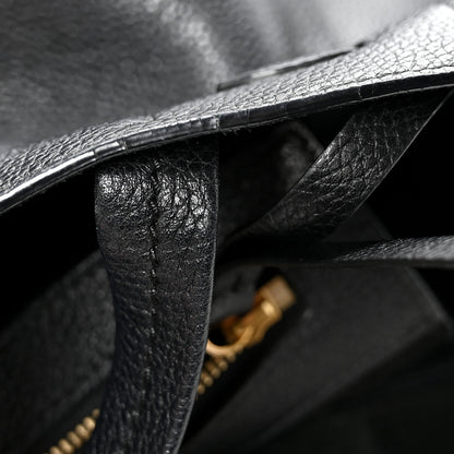 Celine Soft Grained Calfskin Medium Belt Cabas Phantom Black 12 of 13