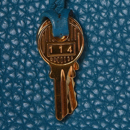 Hermes Taurillon Clemence Birkin 30 Cobalt 30 of 32