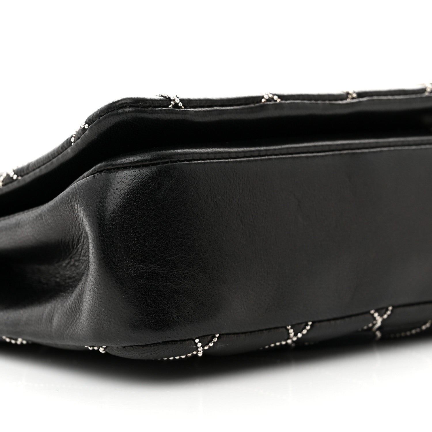 Chanel Lambskin Studded Medium Metal Beauty Flap Black 9 of 11