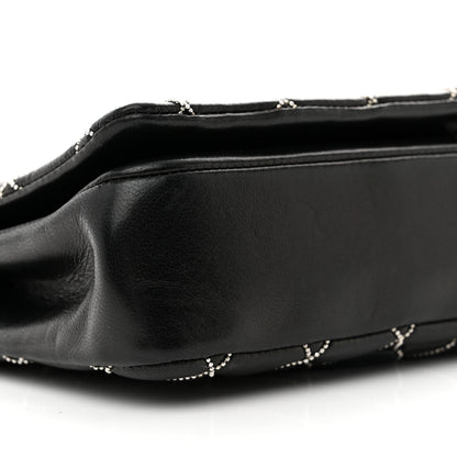 Chanel Lambskin Studded Medium Metal Beauty Flap Black 9 of 11