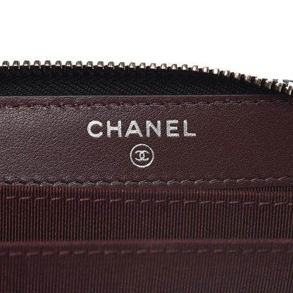 Chanel Caviar Chevron Quilted Zip Coin Purse Black 6 of 9