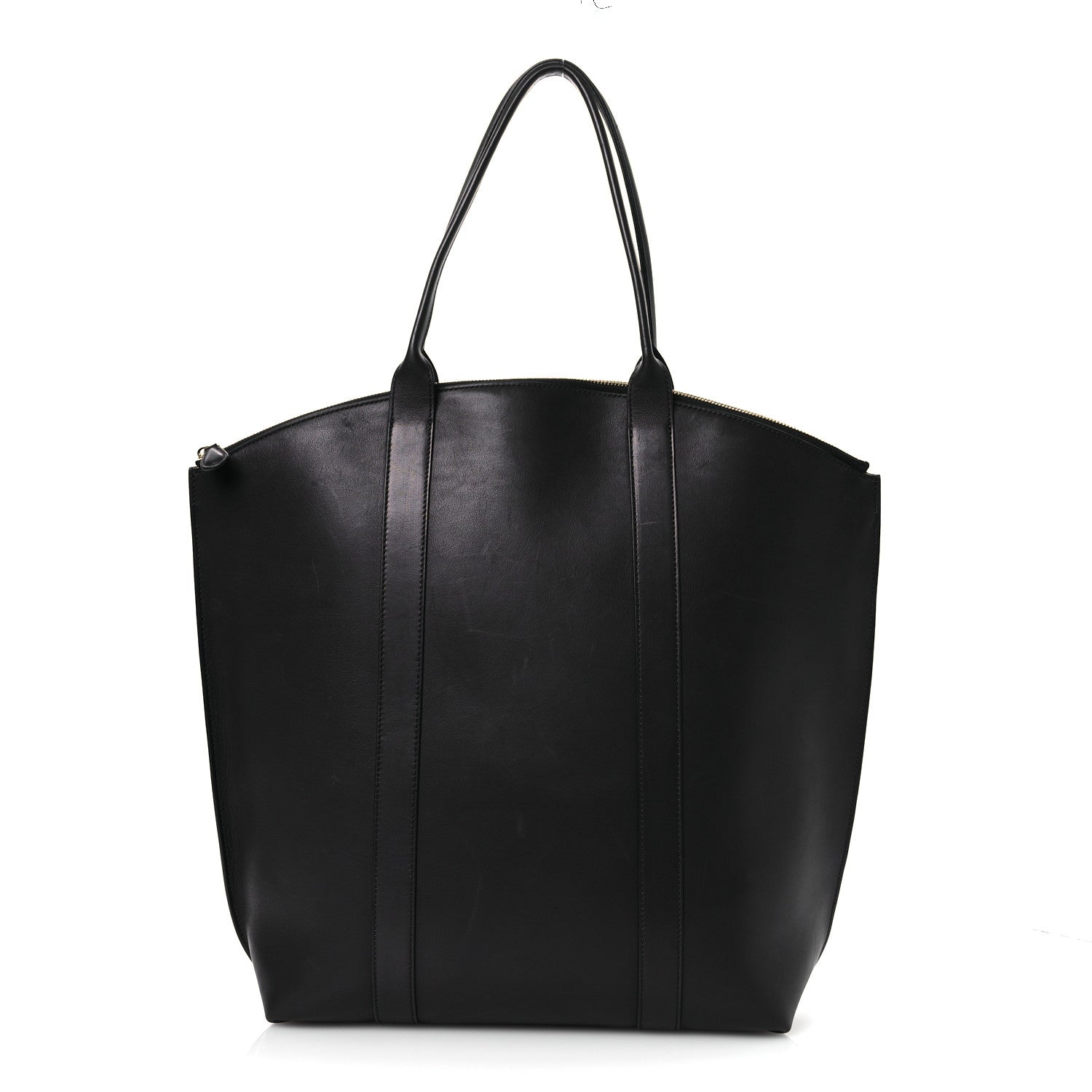 The Row Polished Saddle Calfskin Dante Tote Black 1 of 14