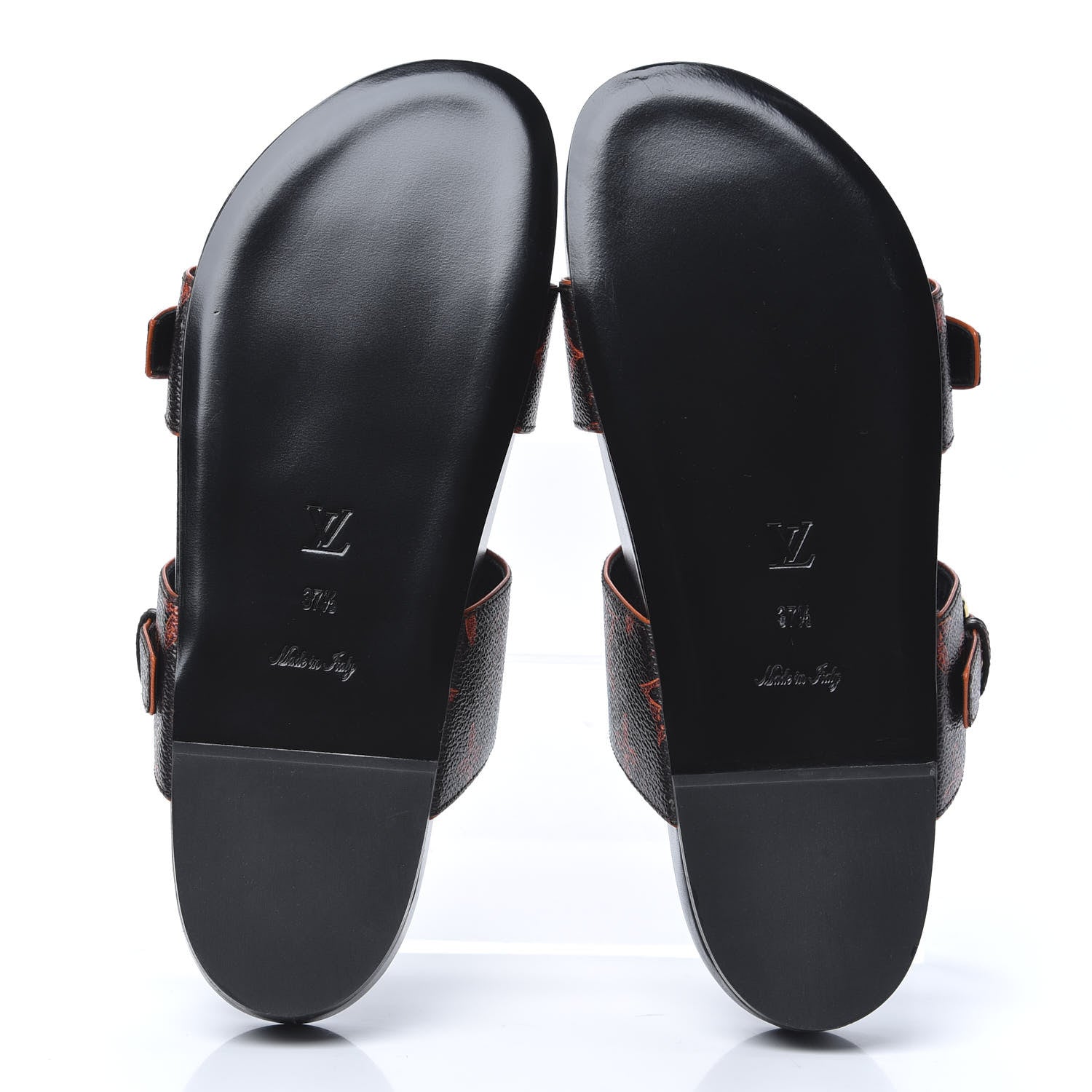 Louis Vuitton Catogram Bom Dia Flat Mule 37.5 Black Marron 5 of 8