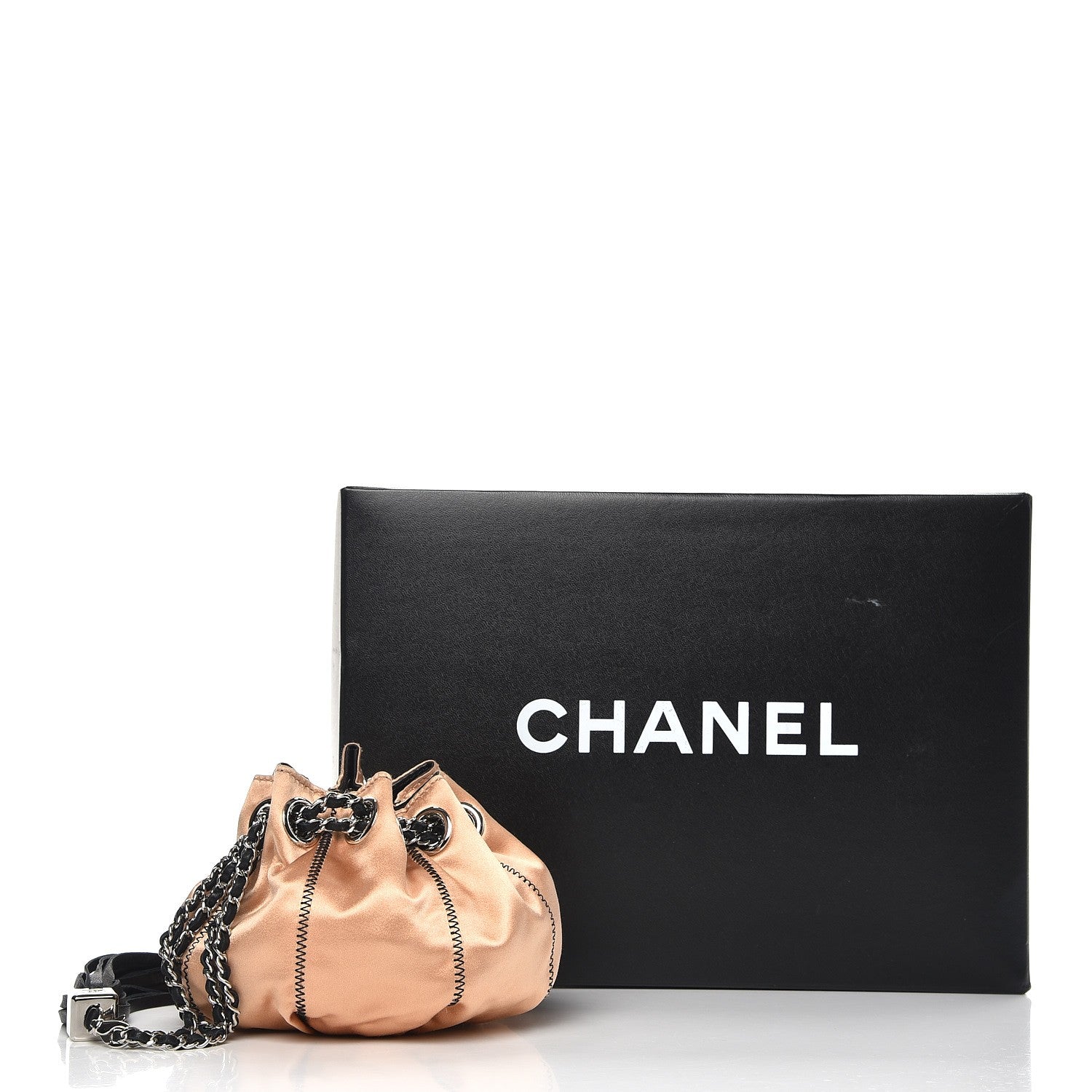 Chanel Lambskin Satin Reversible Mini Sac Cordon Black 12 of 12