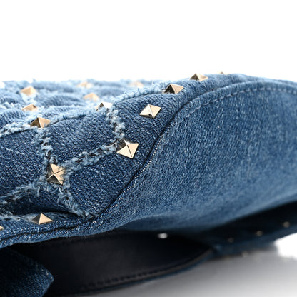 Valentino Garavani Denim Rockstud Spike Belt Bag Denim 8 of 9