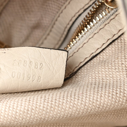 Gucci Pebbled Calfskin Medium Soho Chain Shoulder Bag Off White 6 of 10