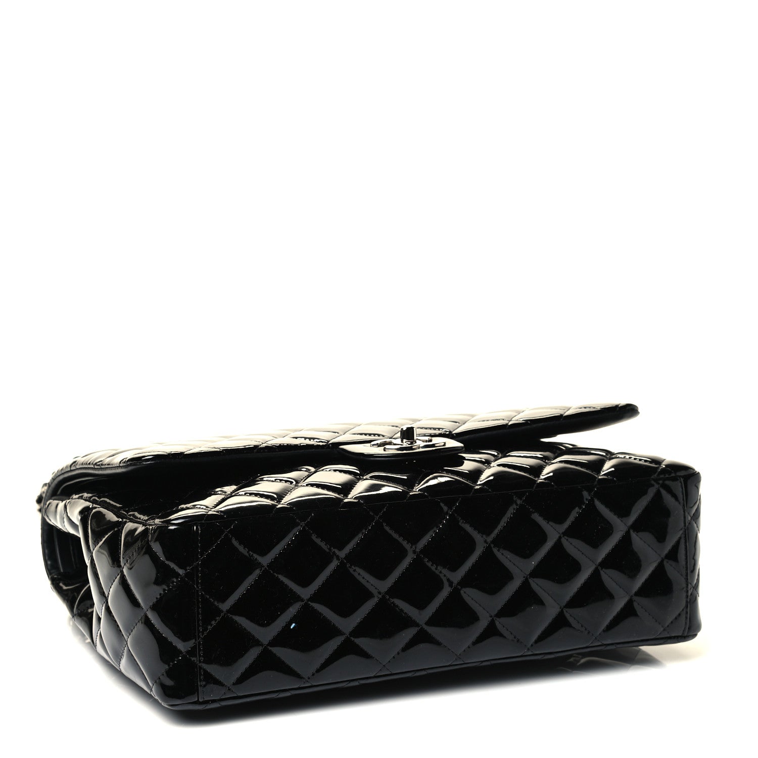 Chanel Patent Quilted Maxi Double Flap Black 3 of 4