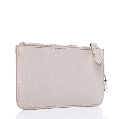 Fendi Vitello Elite Crystal Eye Monster Coin Pouch Key Case Grigio Polvere Ribes Multicolor 3 of 8