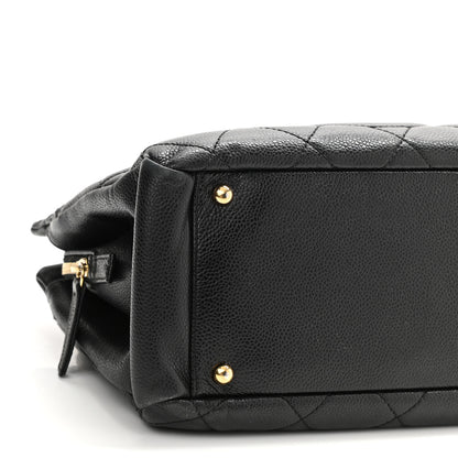Chanel Caviar Quilted CC Timeless Soft Tote Black 9 of 11