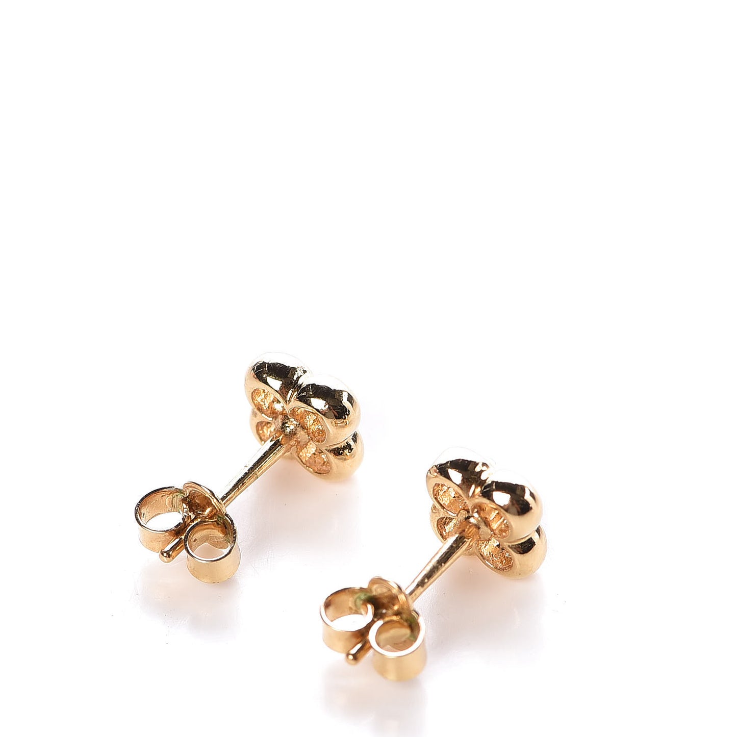 Brass Flower Full Stud Earrings Gold