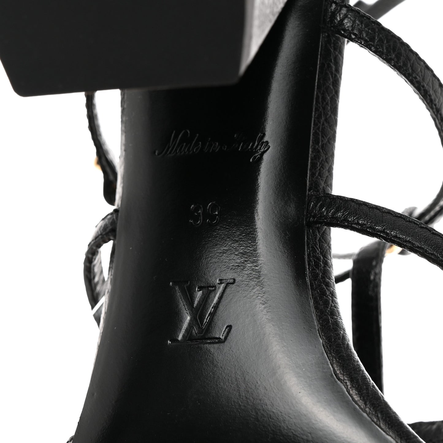 Calfskin Roma Sandals 39 Black