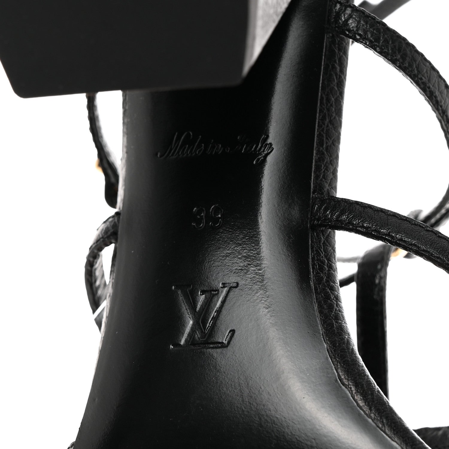 Louis Vuitton Calfskin Roma Sandals 39 Black 8 of 8