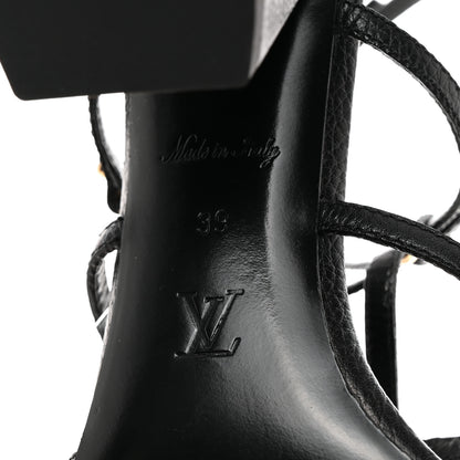Louis Vuitton Calfskin Roma Sandals 39 Black 8 of 8
