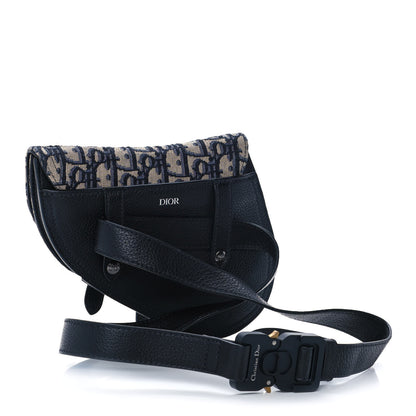 Christian Dior HOMME Oblique Saddle Belt Bag Blue 2 of 12