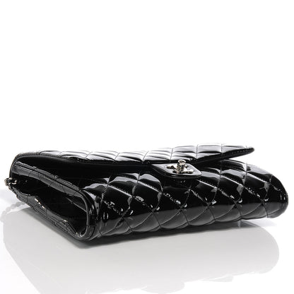 Chanel Patent Quilted Clutch Flap Black 5 of 9