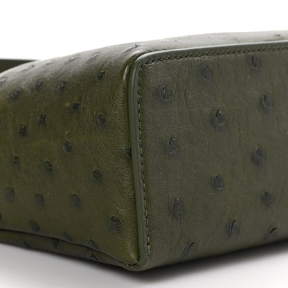 Loro Piana Ostrich L19 Extra Pocket Pouch Dark Lichen Green 7 of 8