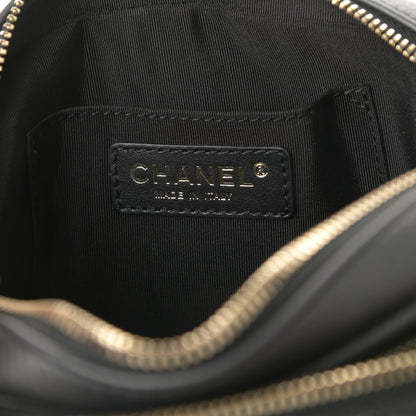 Chanel Calfskin Quilted Day Trips Camera Case Black 6 of 11