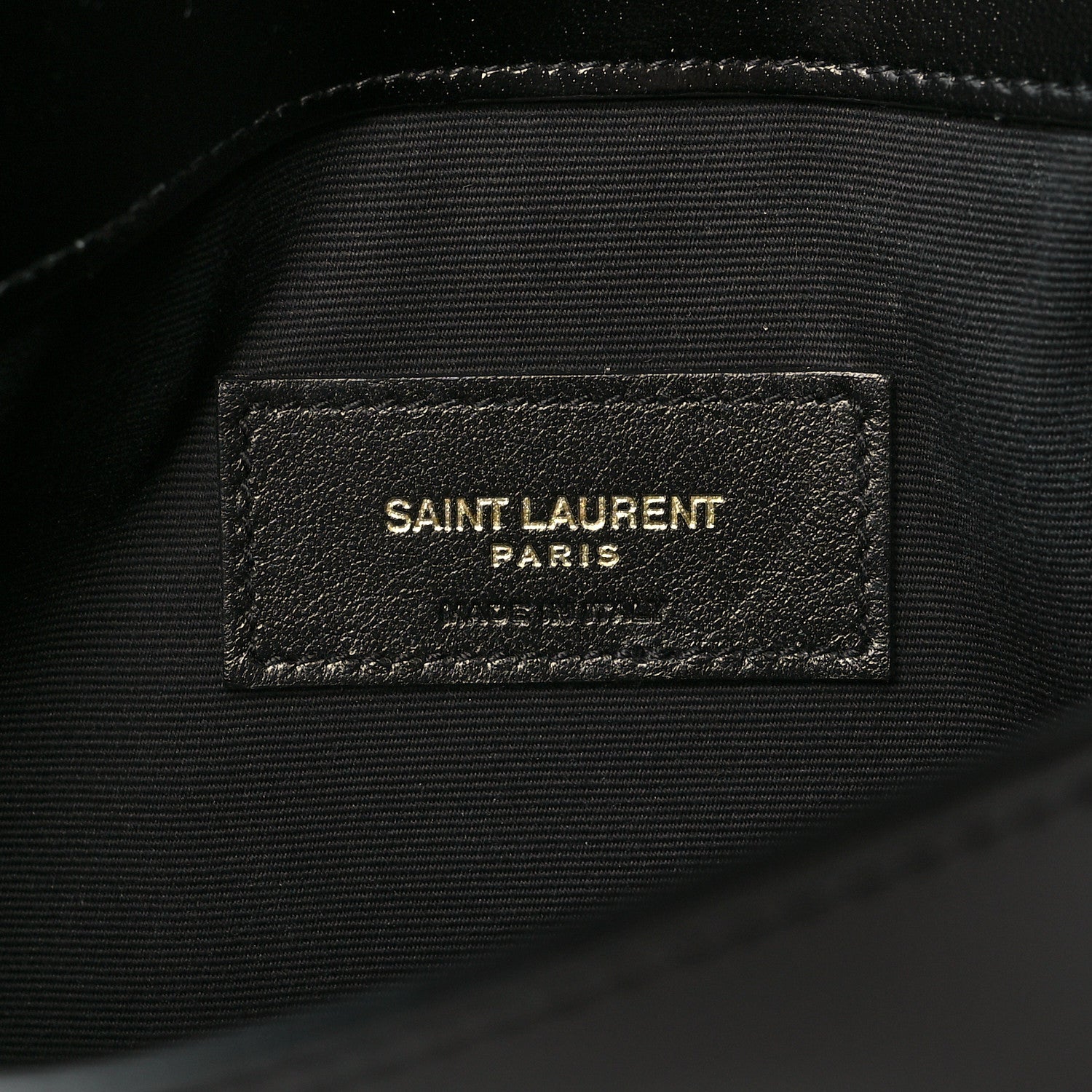 Saint Laurent Smooth Shiny Calfskin Monogram Uptown Pouch Black 6 of 11