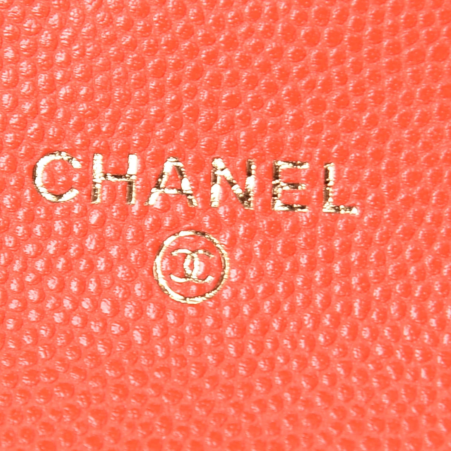 Chanel Caviar Quilted Card Holder Orange 6 of 8