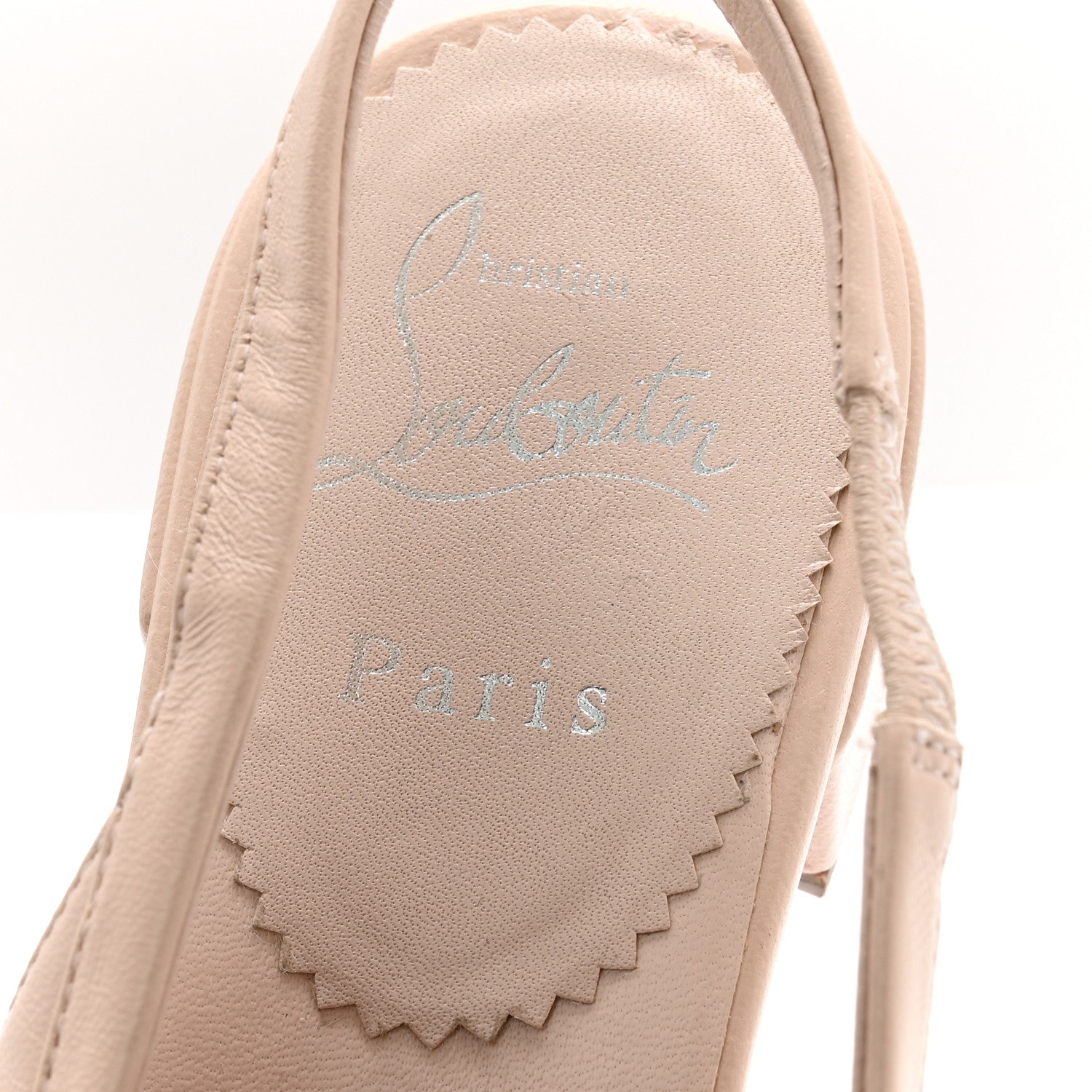 Christian Louboutin Nappa MamaFlirt Sling 30mm Ballerinas 39.5 Leche 6 of 10