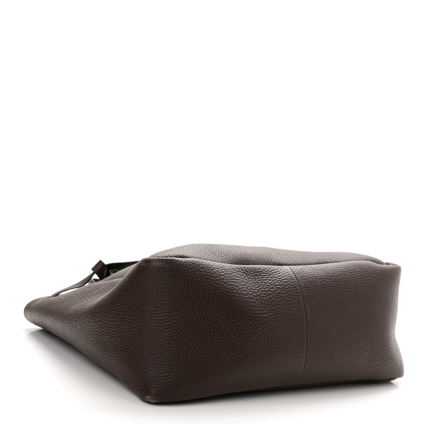 Vitello Daino Drawstring Bag Brown