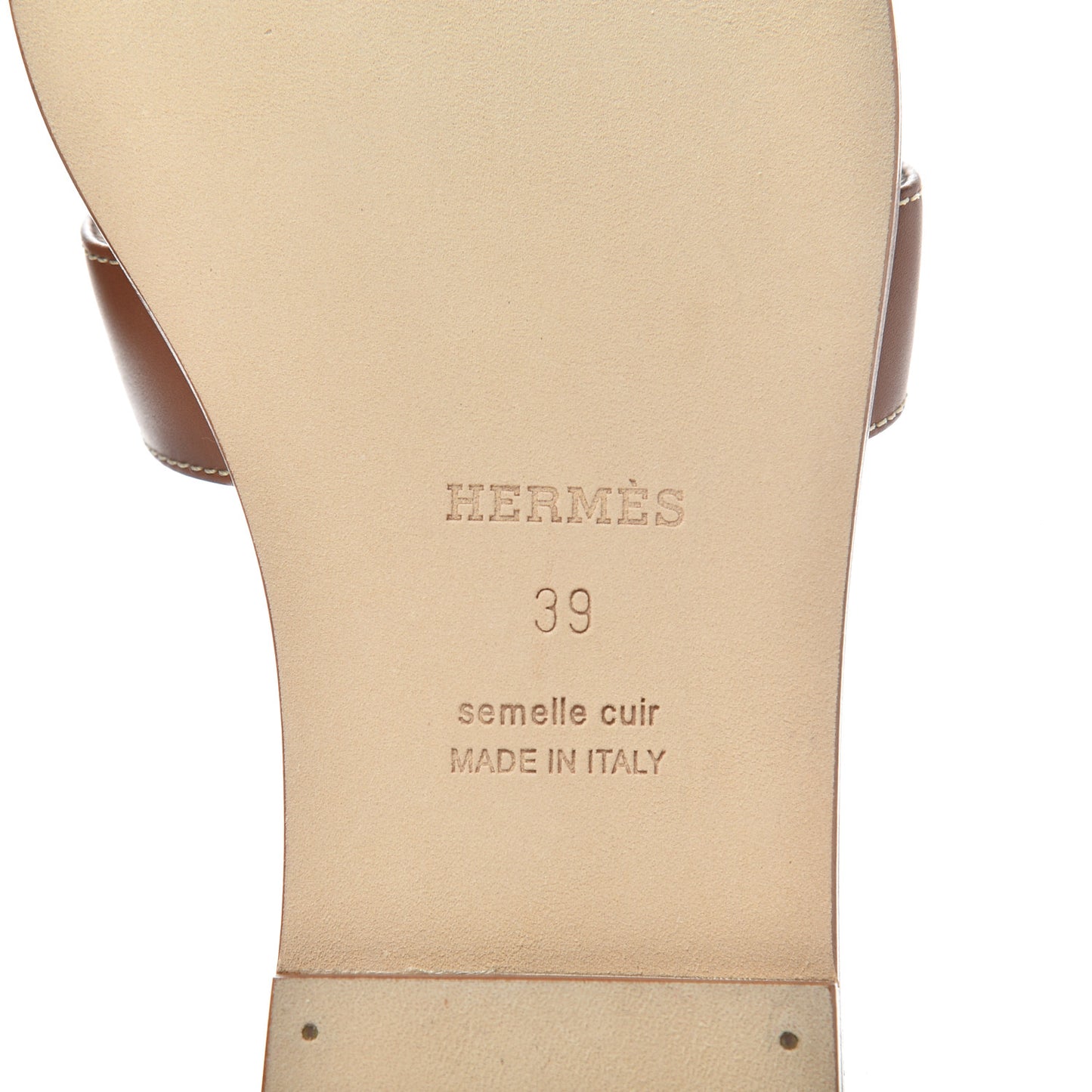 Box Calfskin Oran Sandals 39 Gold