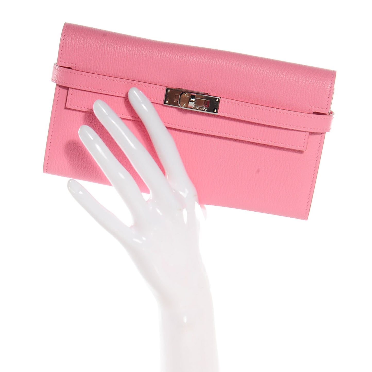 Chevre Mysore Kelly Longue Wallet Rose Confetti