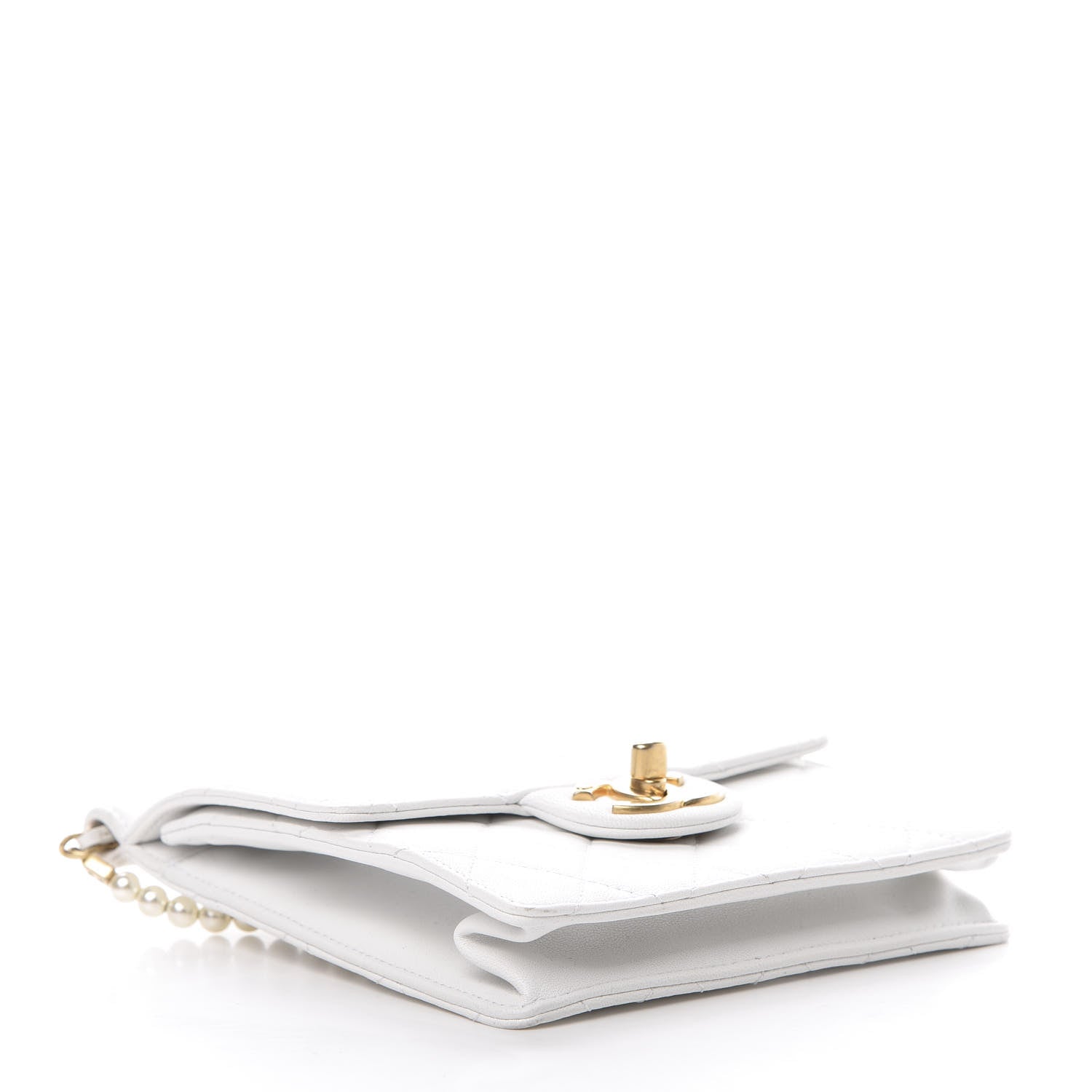 Chanel Lambskin Quilted Chic Pearls Flap White 4 of 11