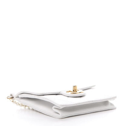 Chanel Lambskin Quilted Chic Pearls Flap White 4 of 11