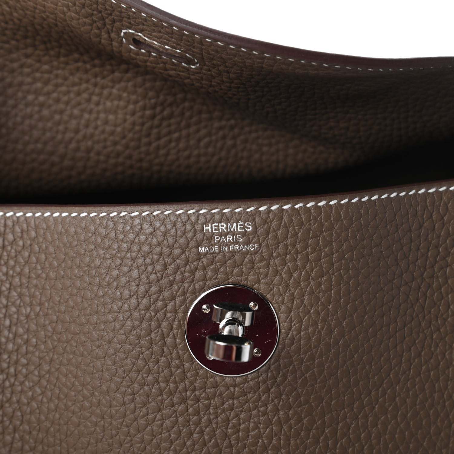 Hermes Taurillon Clemence Lindy 26 Etoupe 8 of 10