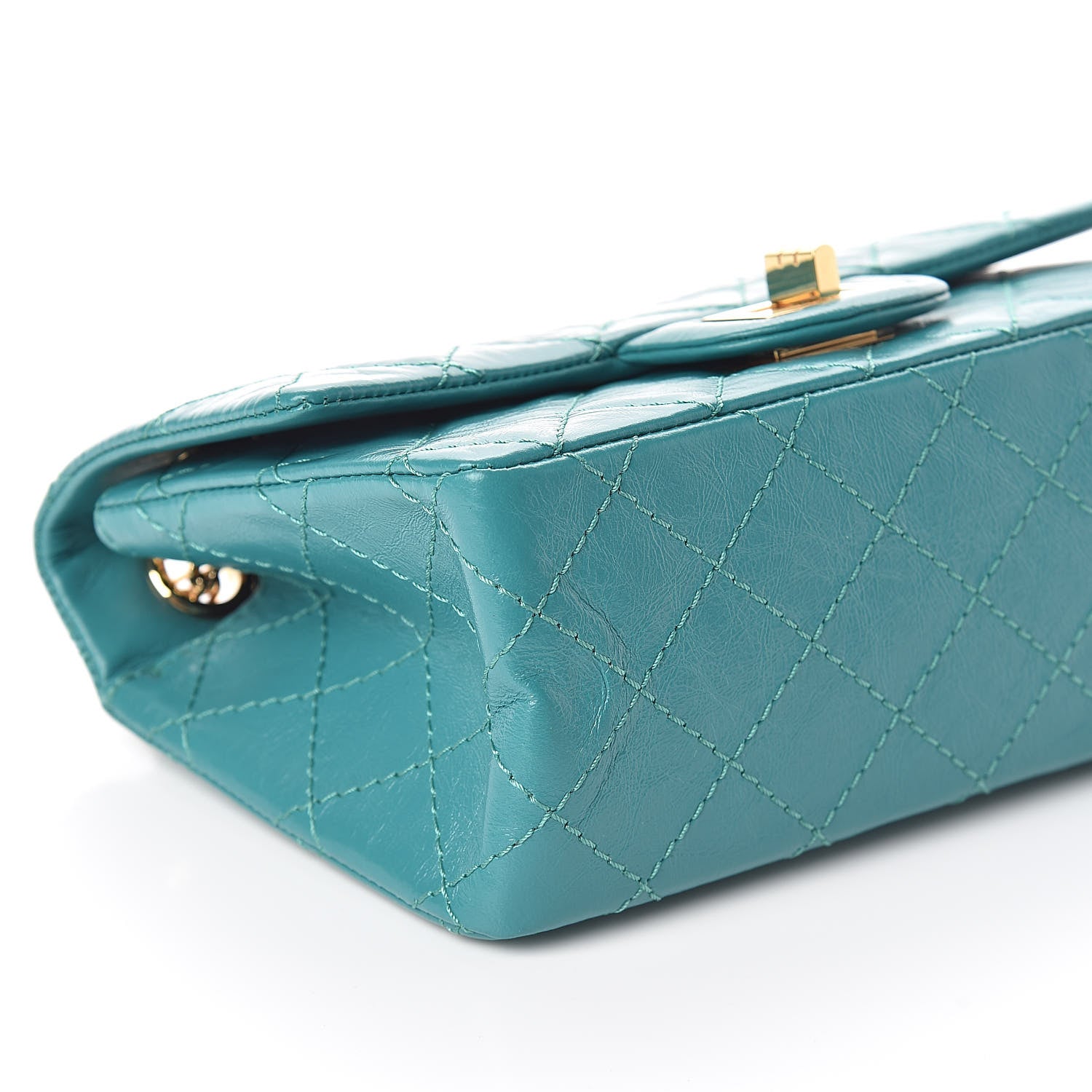 Chanel Aged Calfskin Quilted 2.55 Reissue Mini Flap Green 7 of 9