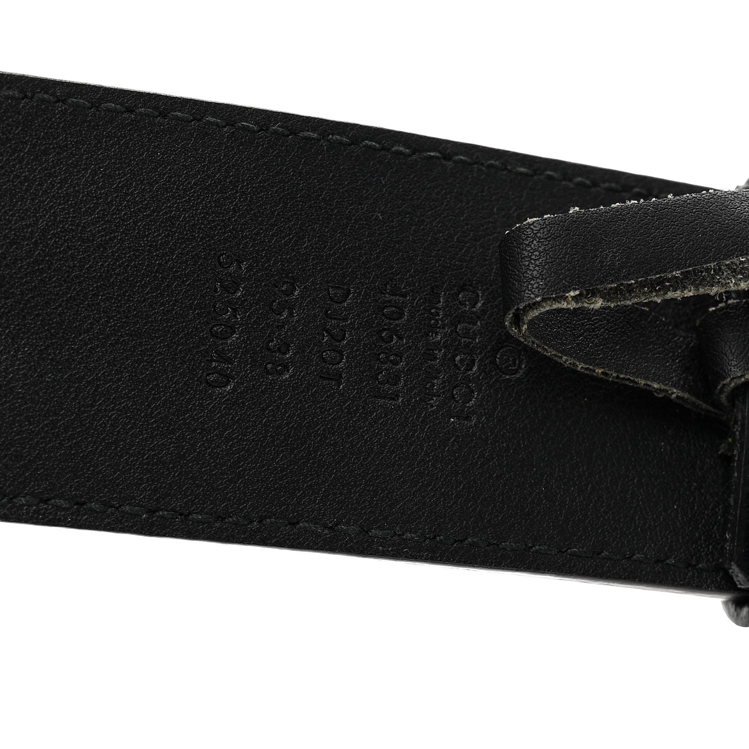Gucci Textured Calfskin Double G 40mm Belt 95 38 Black 3 of 6