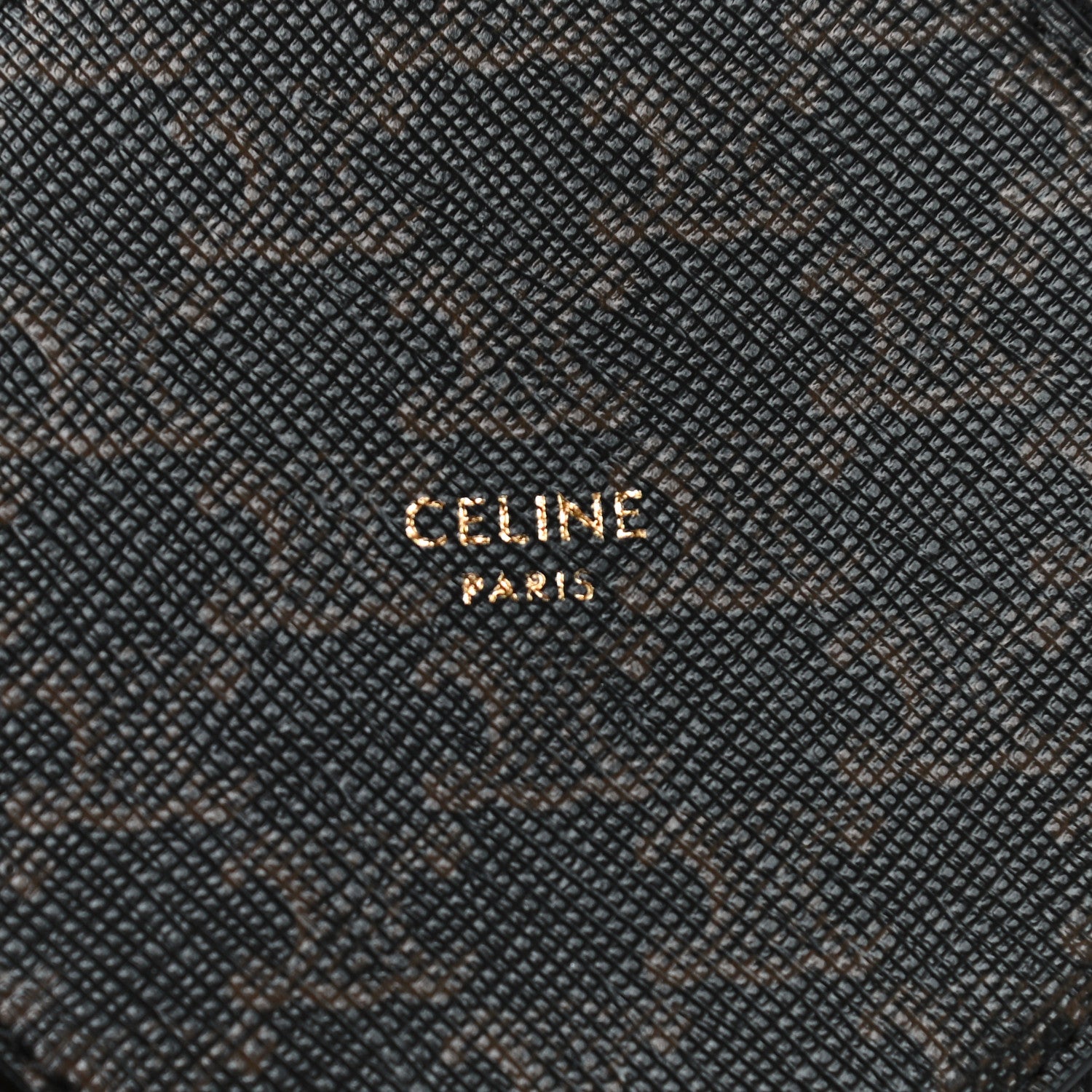 Celine Triomphe Canvas Round Zip Coin Purse 8 of 10