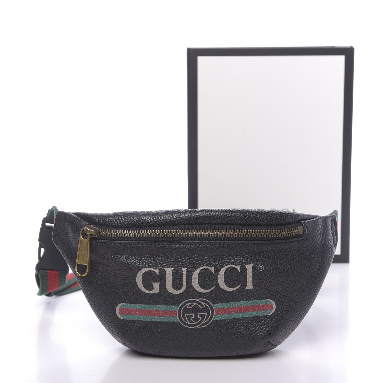 Gucci Grained Calfskin Small Logo Belt Bag Black 11 of 11