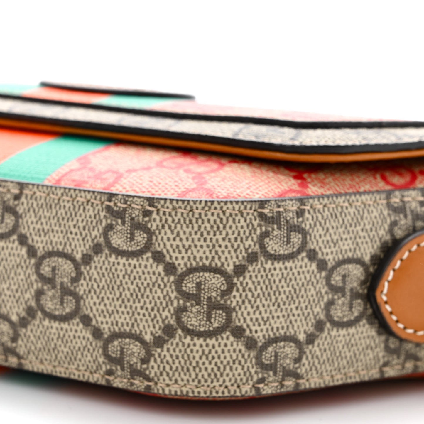 X DANS LE VERT GG Supreme Monogram Cuoio Web Mini Retro Interlocking G Top Handle Beige Rosso Ebony Harness Brown