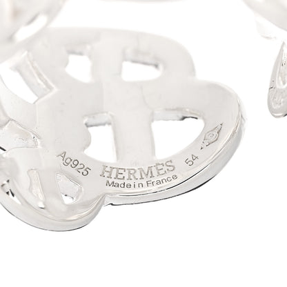 Hermes Sterling Silver GM Chaine d'Ancre Enchainee Band Ring 54 6.75 4 of 6