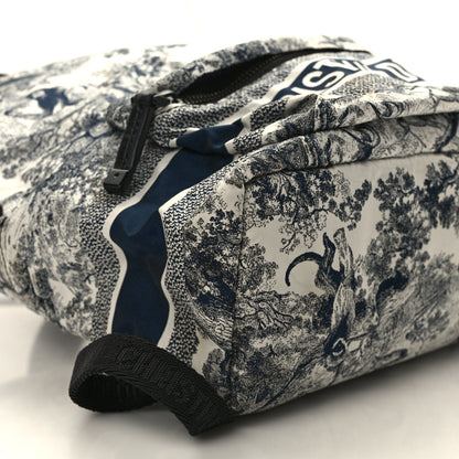 Christian Dior Nylon Technical Fabric Toile De Jouy Small Diortravel Backpack Blue 8 of 11