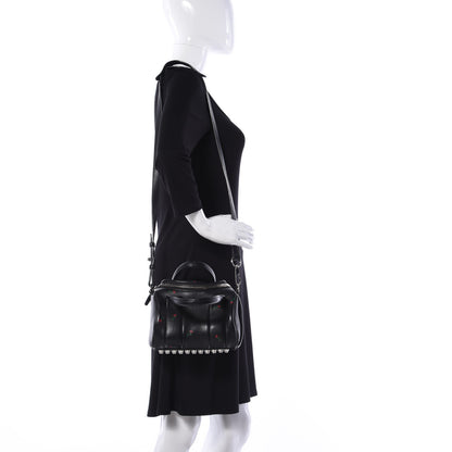 Alexander Wang Pebbled Lambskin Rose Printed Mini Rockie Black Silver Hardware 2 of 12