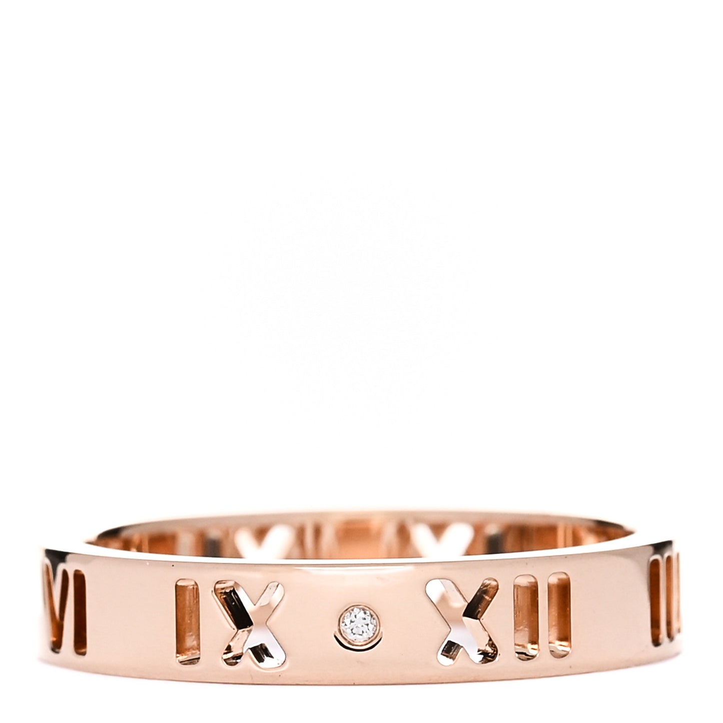 18K Rose Gold Diamond Atlas Pierced Ring 51 5.75