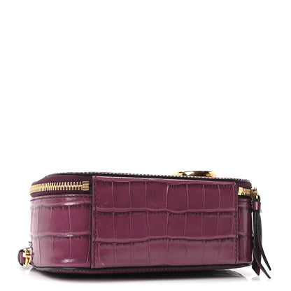 Chloe Calfskin Crocodile Embossed Mini C Vanity Bag Crushed Violet 4 of 10