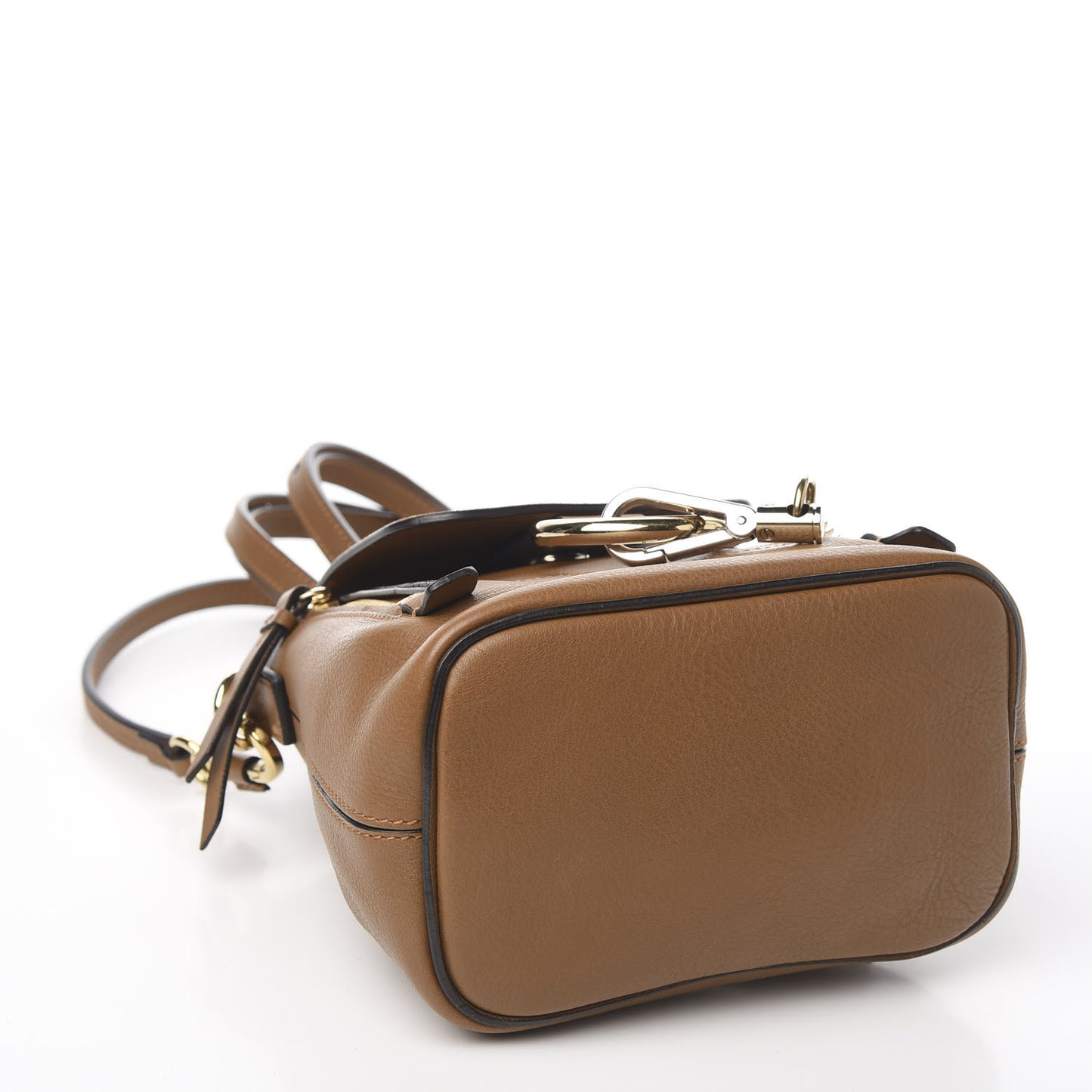 Suede Calfskin Mini Faye Backpack Khaki