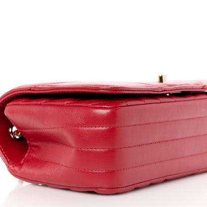 Chanel Calfskin Chevron Quilted Mini Statement Flap Red 10 of 12