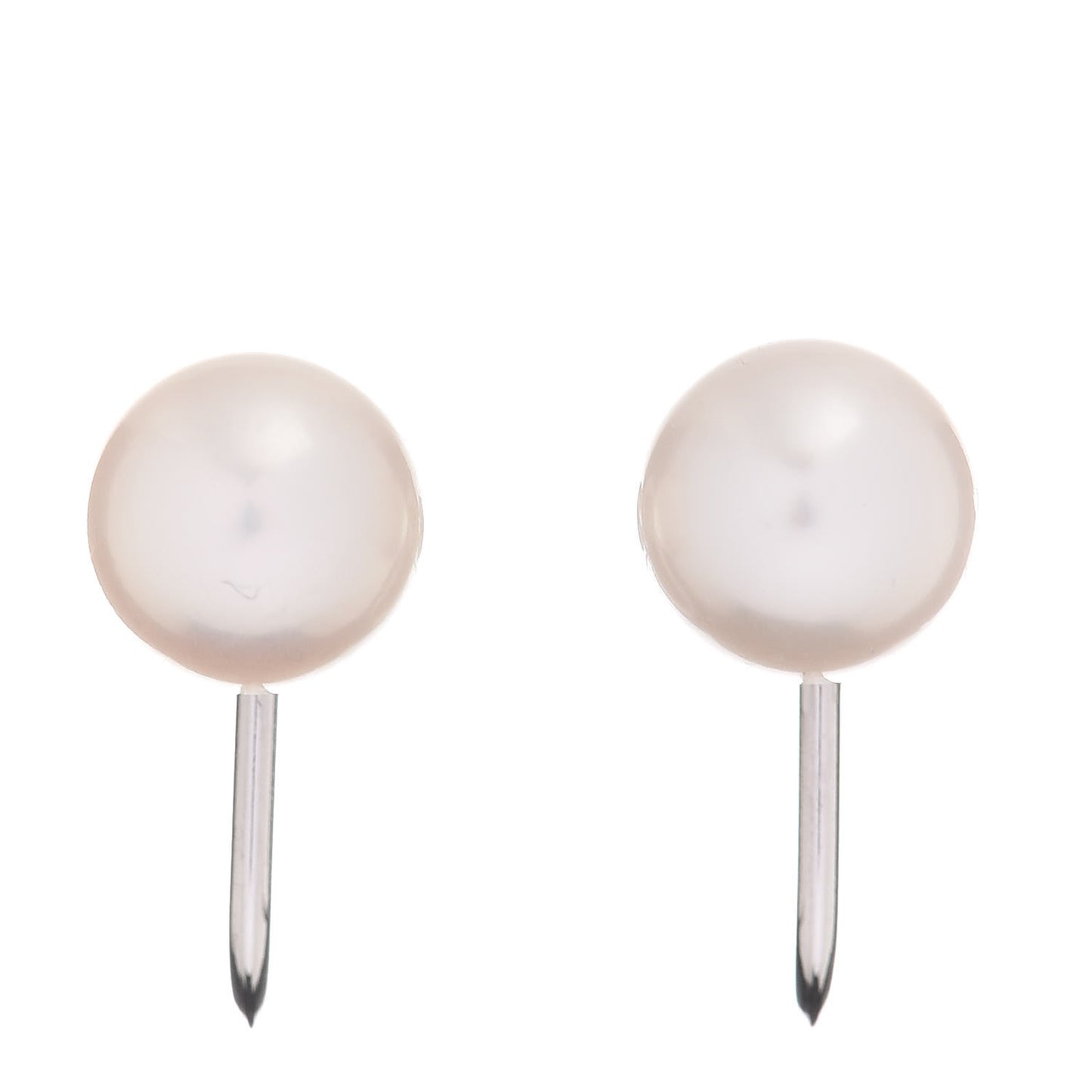 14K White Gold 7-7.5mm Akoya Pearl Screw-Back Earrings